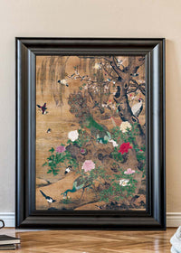 Birds and flowers vintage painting by Yin Hong