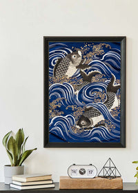 Fukasa with Carp in Waves