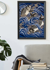 Fukasa with Carp in Waves