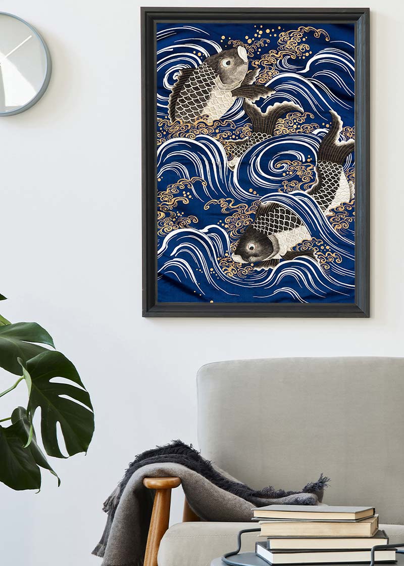 Fukasa with Carp in Waves