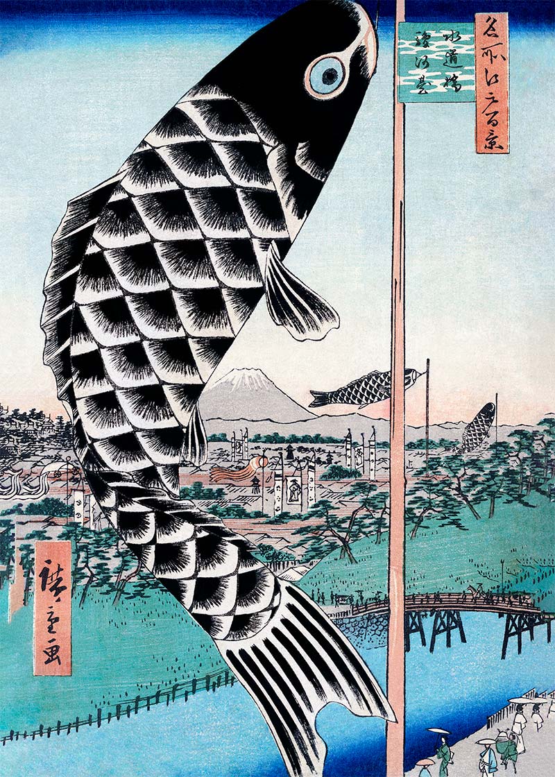 Utagawa Hiroshige's Suidobashi Bridge and Surugadai