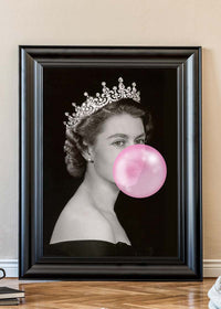 Queen Blowing Bubblegum Platinum Jubilee Print-InkAndDrop