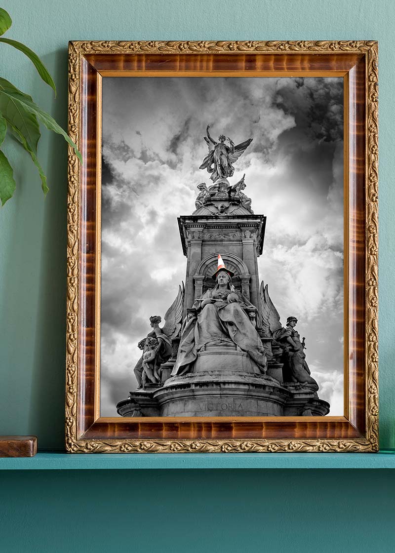 Queen Victoria Statue Traffic Cone Print-InkAndDrop