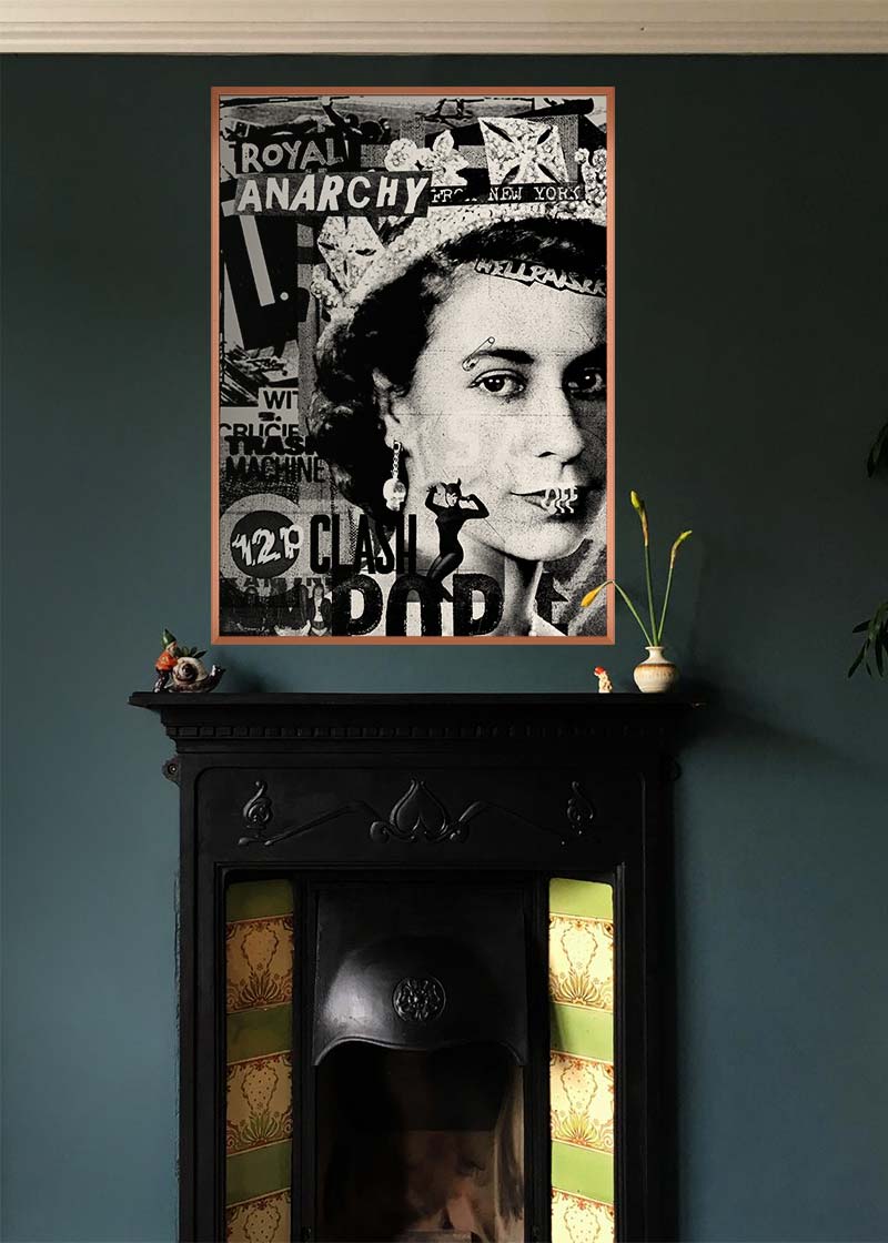 Royal Anarchy Queen Elizabeth Punk Poster-InkAndDrop