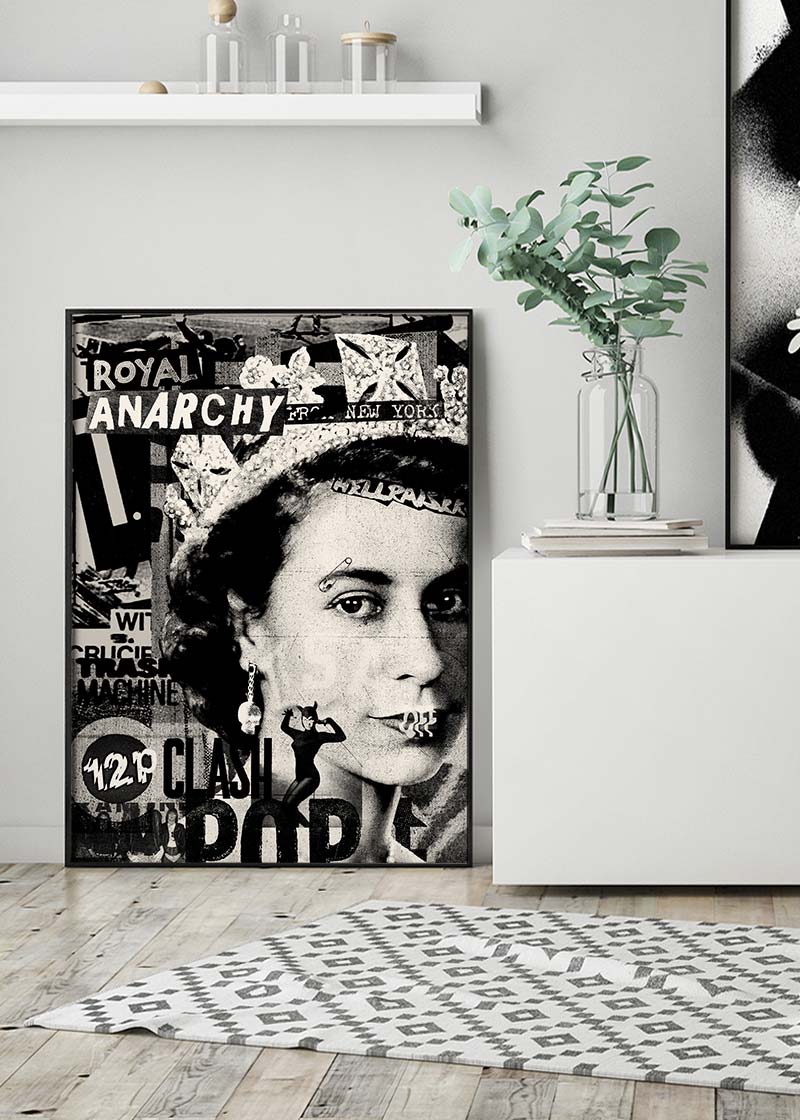 Royal Anarchy Queen Elizabeth Punk Poster-InkAndDrop