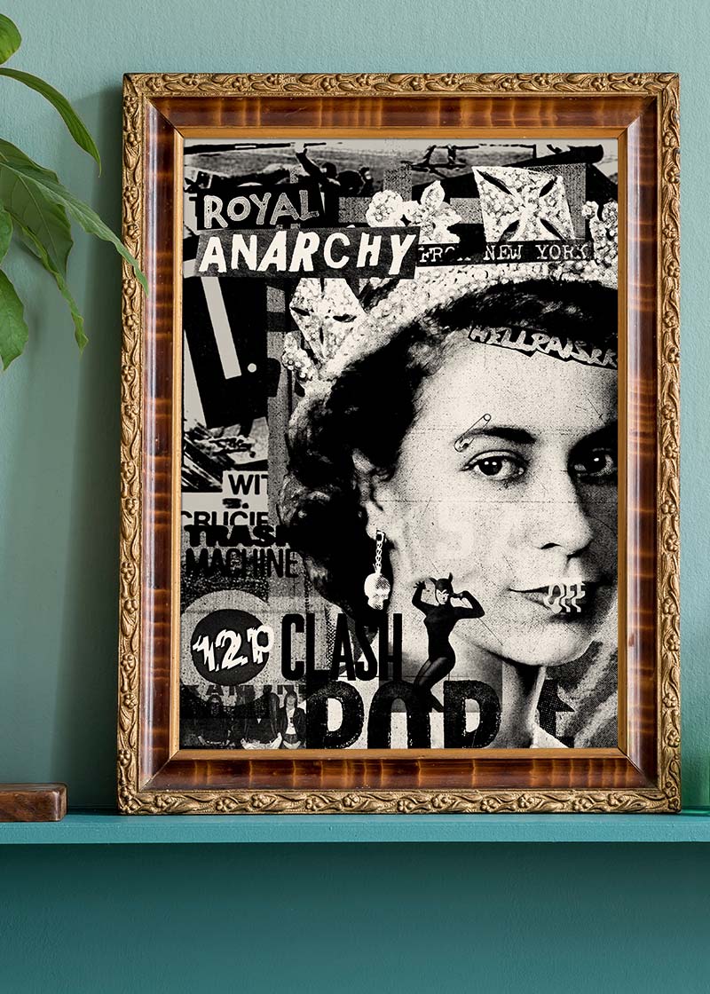 Royal Anarchy Queen Elizabeth Punk Poster-InkAndDrop