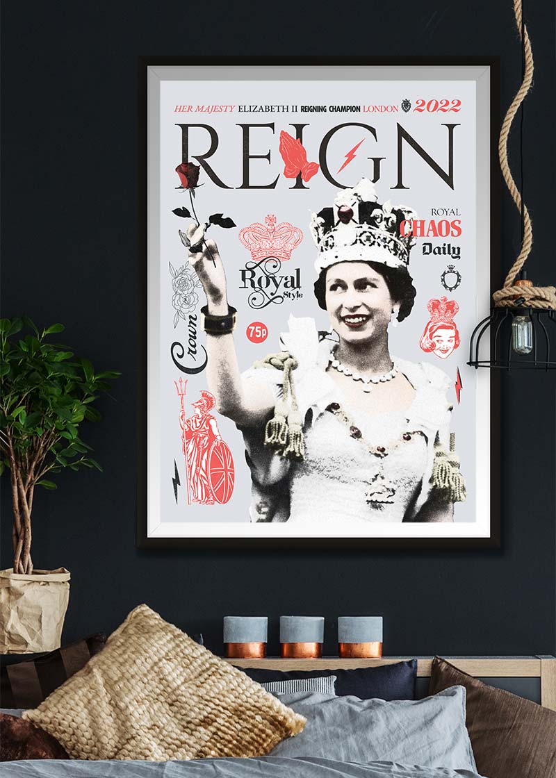 Reign Queen Elizabeth Platinum Jubilee Magazine Cover-InkAndDrop