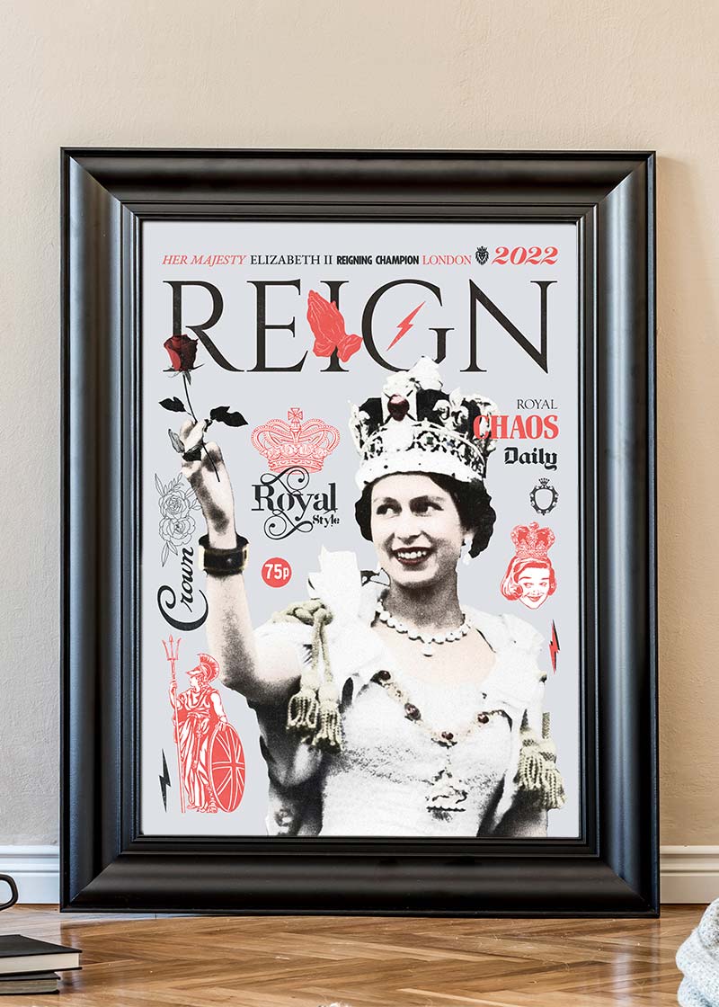 Reign Queen Elizabeth Platinum Jubilee Magazine Cover-InkAndDrop