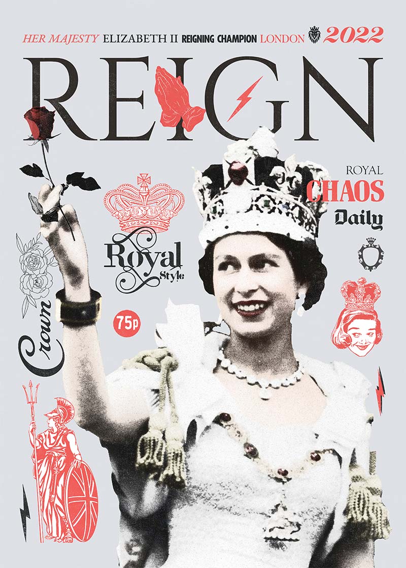 Reign Queen Elizabeth Platinum Jubilee Magazine Cover-InkAndDrop