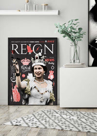 Reign Queen Elizabeth Platinum Jubilee Magazine Cover Dark-InkAndDrop