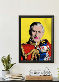 King Charles III Warhol Style Portrait
