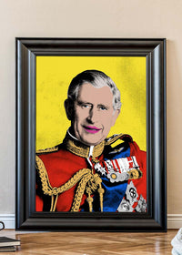 King Charles III Warhol Style Portrait
