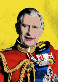 King Charles III Warhol Style Portrait