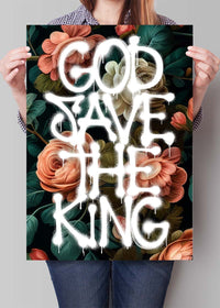God Save The King Spray Paint Print