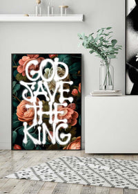 God Save The King Spray Paint Print