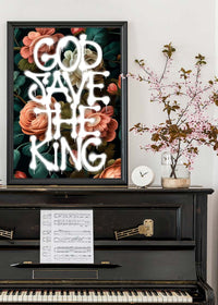 God Save The King Spray Paint Print