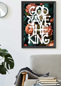 God Save The King Spray Paint Print
