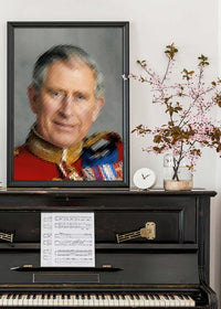 King Charles III Refracted Glass Print