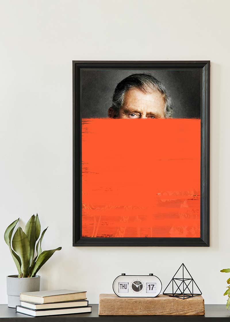 King Charles III Dipped Paint Print