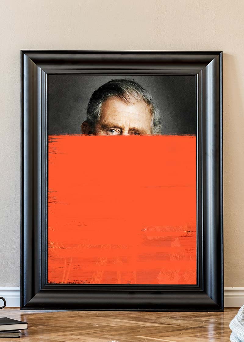 King Charles III Dipped Paint Print