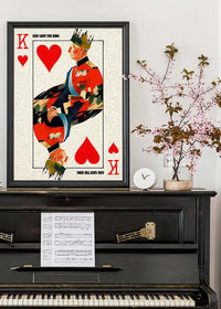 King Charles III Playing Card King of Hearts Print