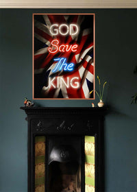 God Save The King Neon Print