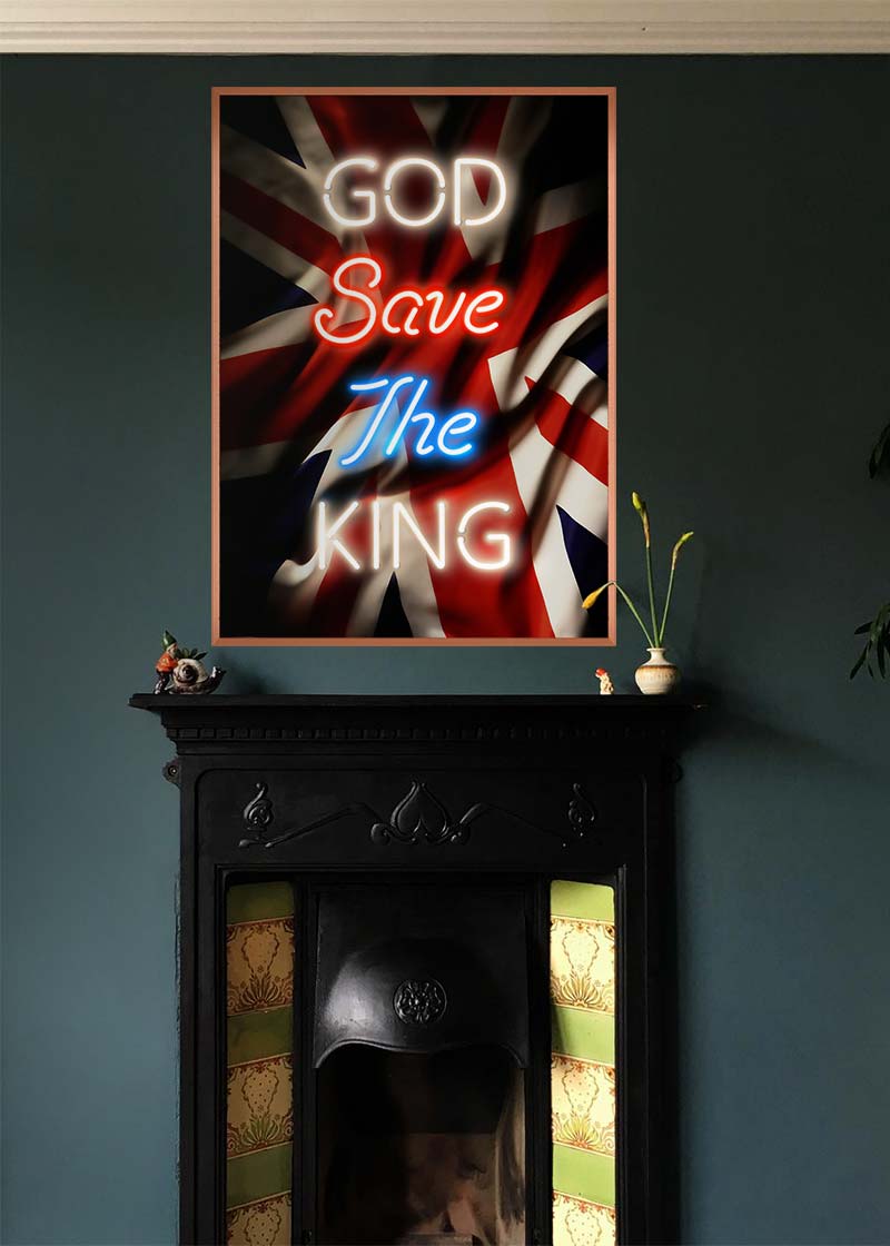 God Save The King Neon Print