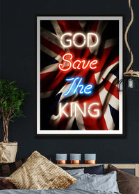 God Save The King Neon Print