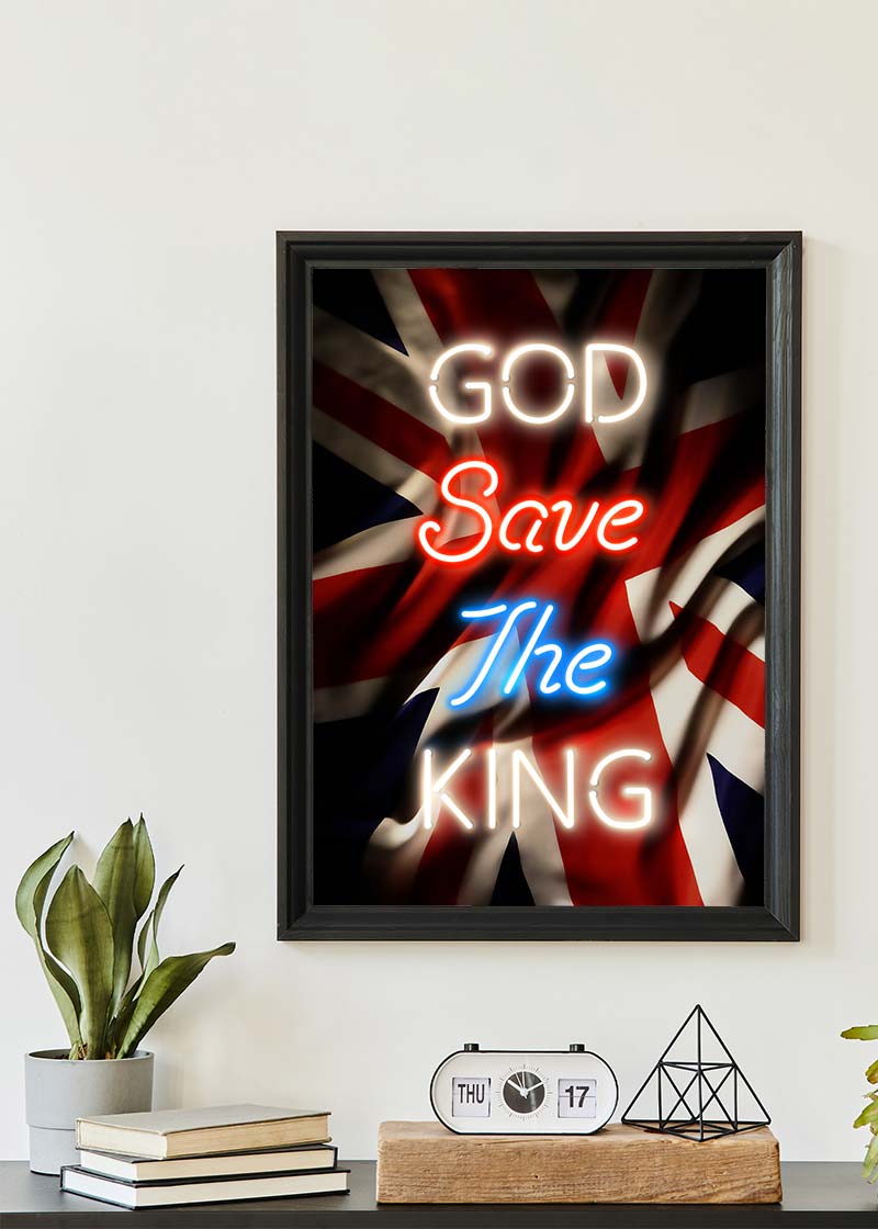God Save The King Neon Print