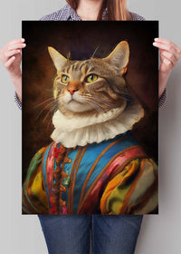 Rainbow Cat Animal Portrait Print
