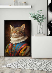 Rainbow Cat Animal Portrait Print