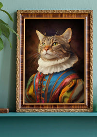 Rainbow Cat Animal Portrait Print