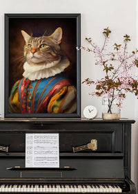Rainbow Cat Animal Portrait Print