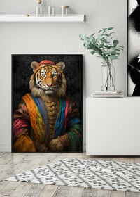 Rainbow Tiger Animal Portrait Print