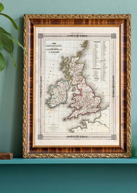 1852 Vuillemin Map of the British Isles