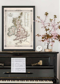 1852 Vuillemin Map of the British Isles