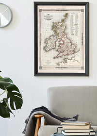 1852 Vuillemin Map of the British Isles