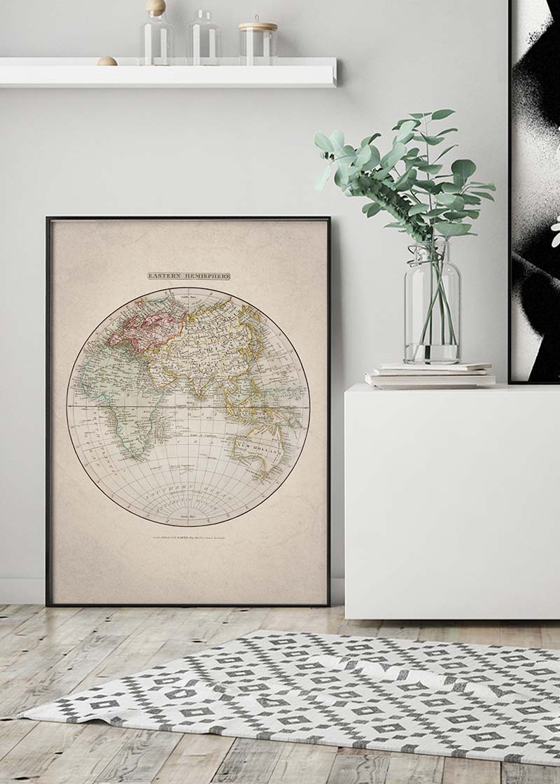 Eastern Hemisphere Map from 1808