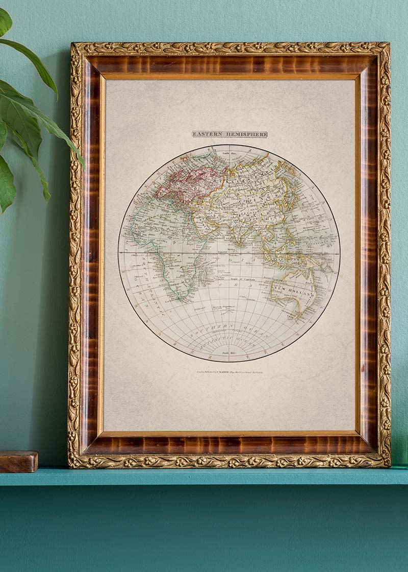 Eastern Hemisphere Map from 1808