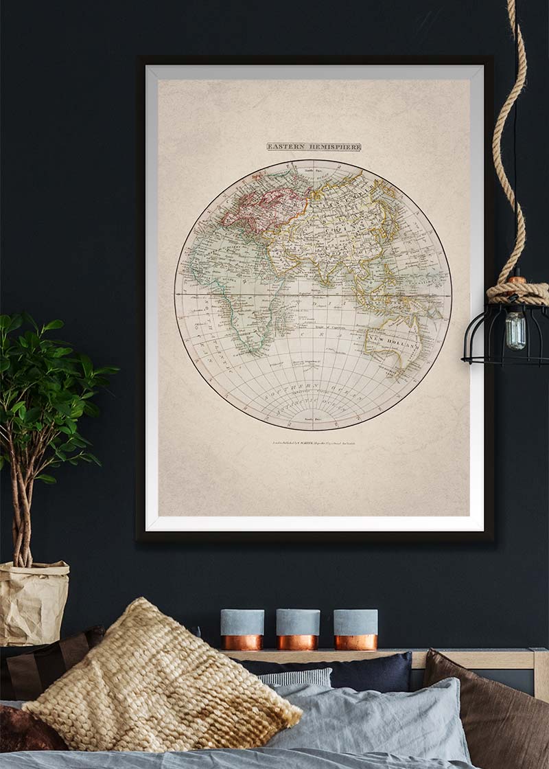 Eastern Hemisphere Map from 1808
