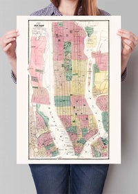 1869 New York City and Vicinity Map by Matthew Dripps