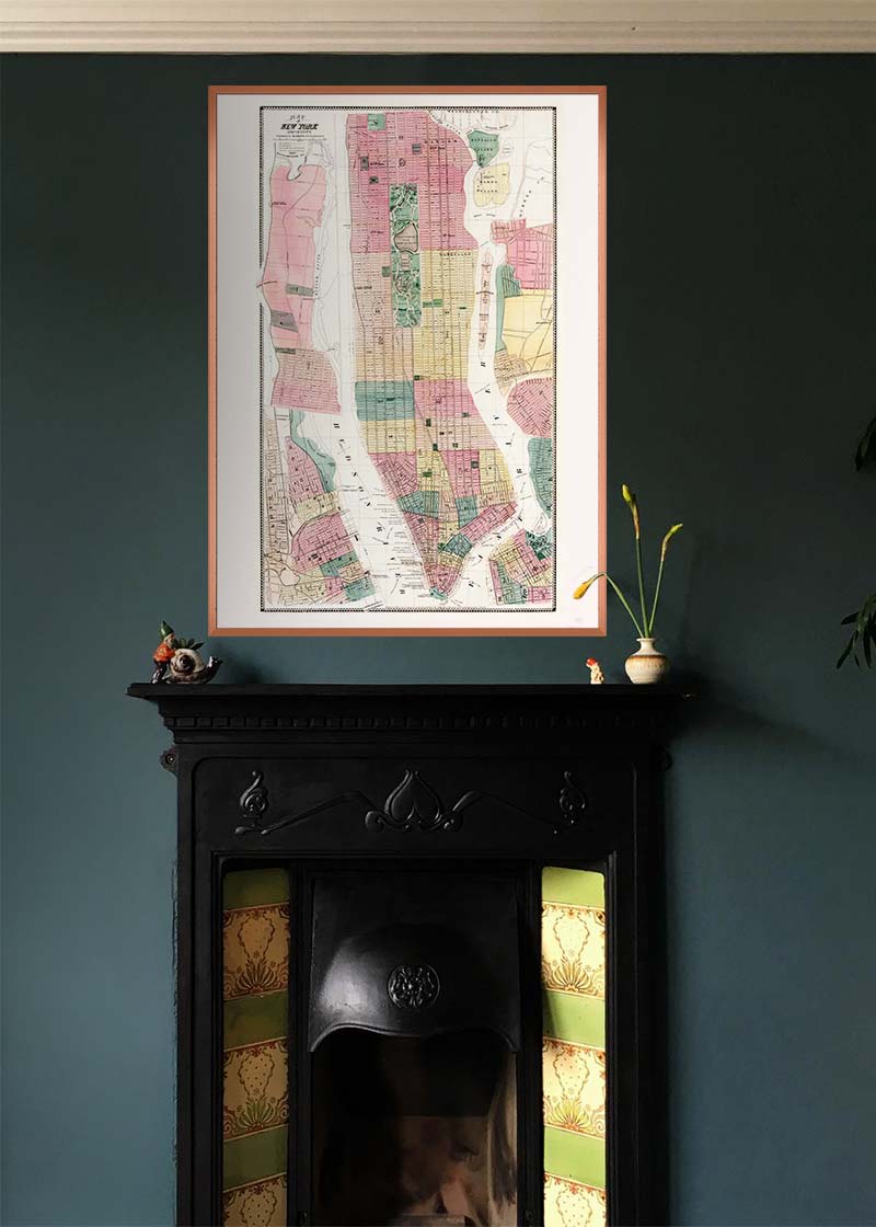 1869 New York City and Vicinity Map by Matthew Dripps