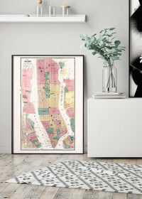 1869 New York City and Vicinity Map by Matthew Dripps