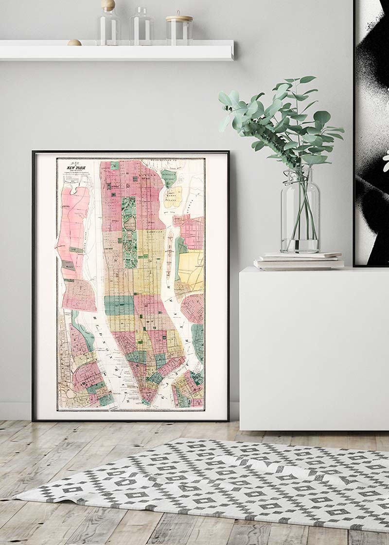 1869 New York City and Vicinity Map by Matthew Dripps