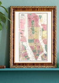 1869 New York City and Vicinity Map by Matthew Dripps