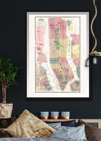 1869 New York City and Vicinity Map by Matthew Dripps