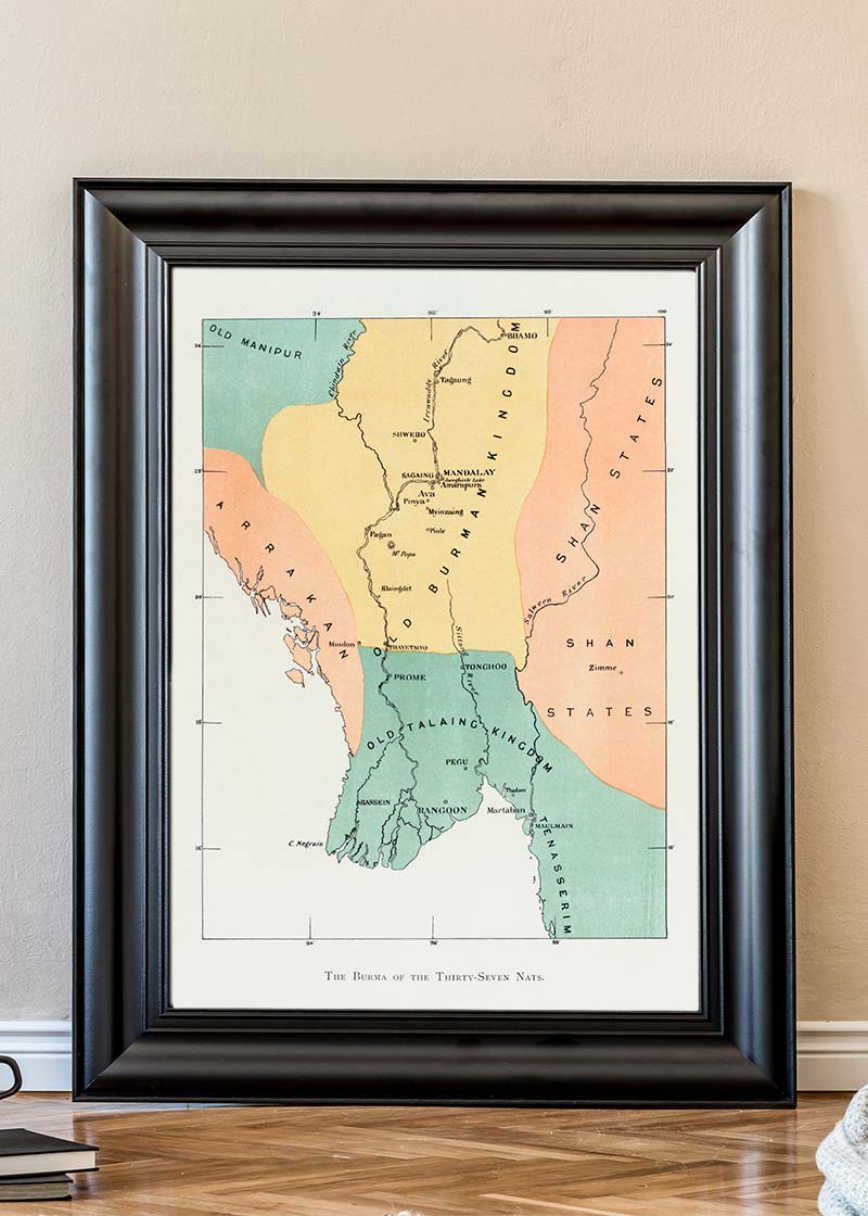 Map of the old Burman kingdom from 1906