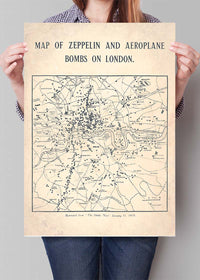 A Map of Bombs on London 1919