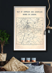 A Map of Bombs on London 1919
