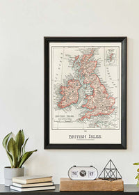 A cartographic map of the British Isles published in 1900
